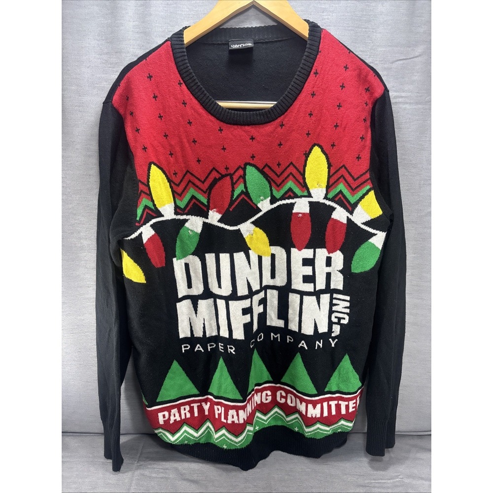 The Office Ugly Sweater Light Up Womens sz 2xl READ